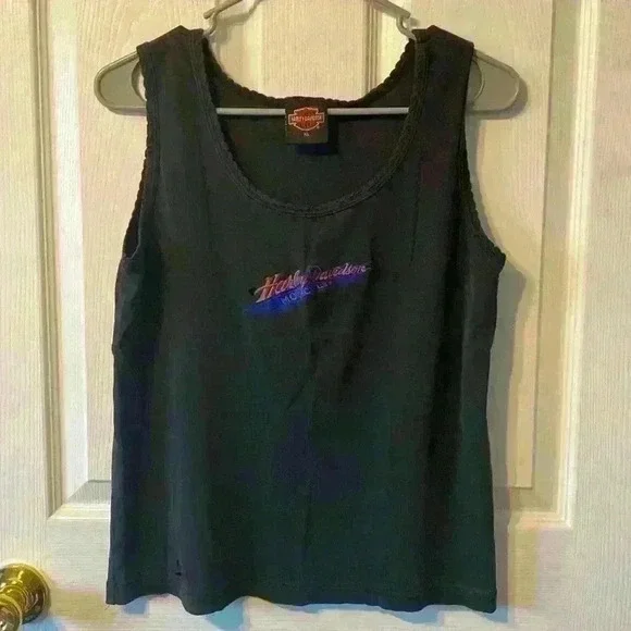 💚  2/$15 Vintage XL Harley Davidson Tank Top - Picture 2 of 8
